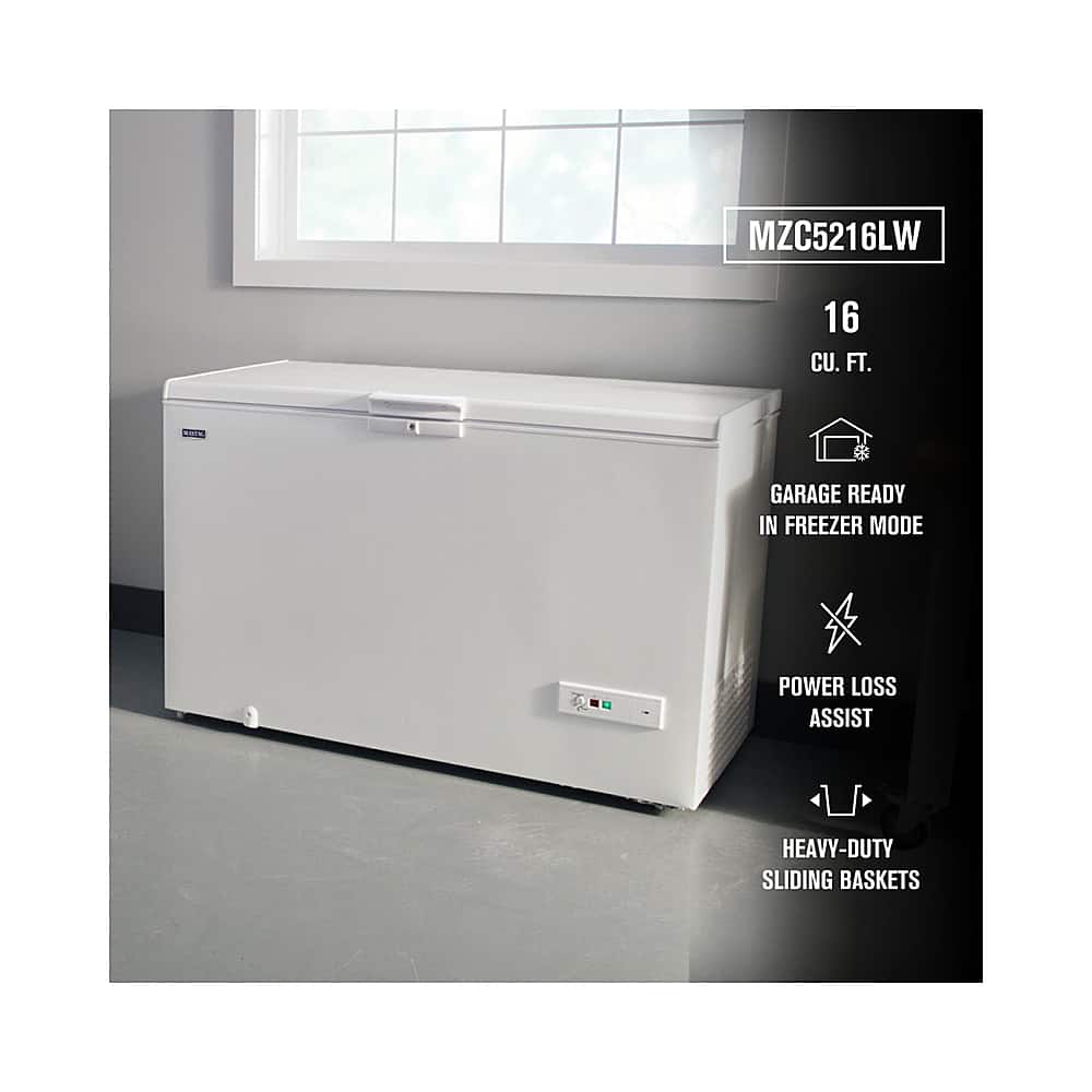 Alt View 17. Maytag - 16 Cu. Ft. Chest Freezer with Power Loss Assist - White.