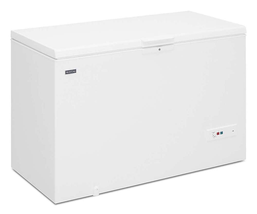 Left. Maytag - 16 Cu. Ft. Chest Freezer with Power Loss Assist - White.