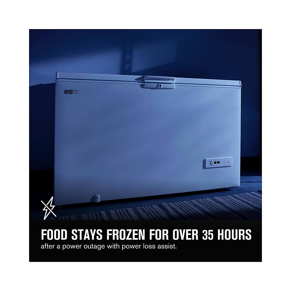 Alt View 19. Maytag - 16 Cu. Ft. Chest Freezer with Power Loss Assist - White.