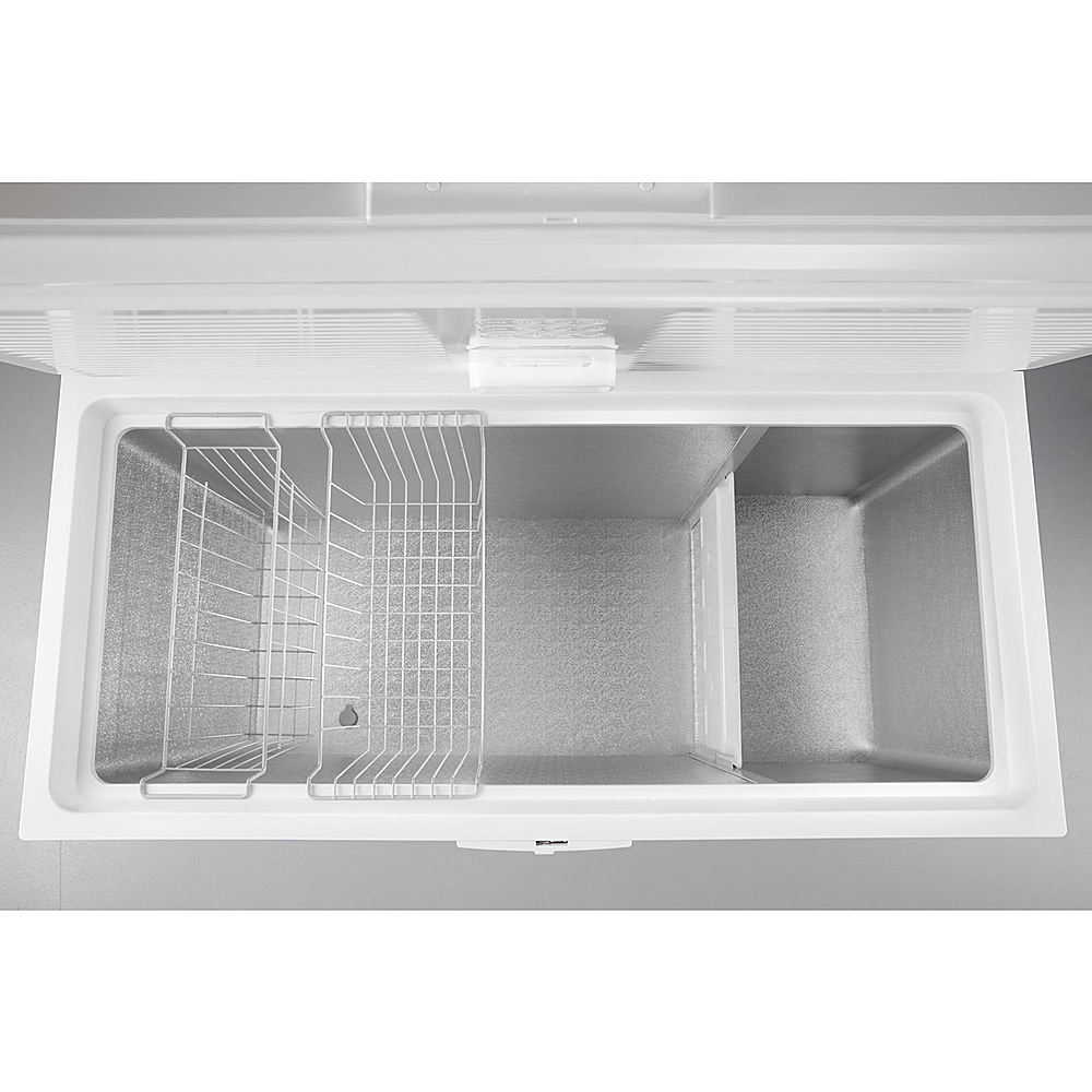 Left View: Maytag - 16 Cu. Ft. Chest Freezer with Basket - White