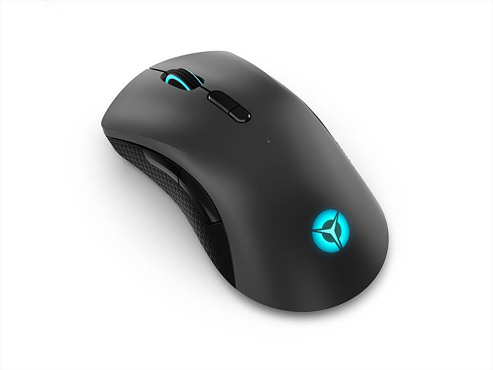 Angle. Lenovo - Legion M600 Wireless Optical Gaming Ambidextrous Mouse with RGB Lighting - Iron Grey.