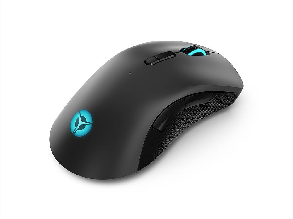 Left. Lenovo - Legion M600 Wireless Optical Gaming Ambidextrous Mouse with RGB Lighting - Iron Grey.