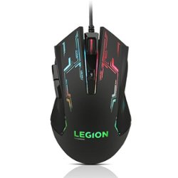Lenovo - Legion M200 Wired Optical Gaming Mouse - Black - Front_Zoom