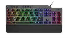 Front. Lenovo - Legion K500 Full-size Wired RGB Mechanical Gaming Keyboard - Black.