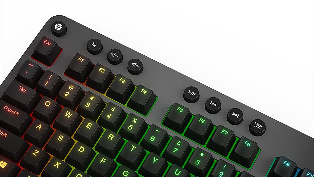 Alt View 12. Lenovo - Legion K500 Full-size Wired RGB Mechanical Gaming Keyboard - Black.