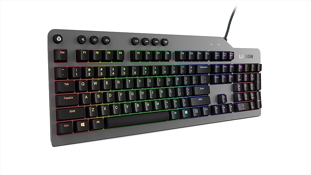 Alt View 15. Lenovo - Legion K500 Full-size Wired RGB Mechanical Gaming Keyboard - Black.