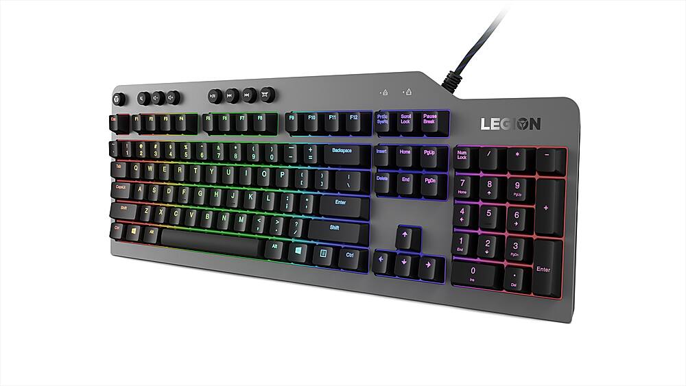 Alt View 16. Lenovo - Legion K500 Full-size Wired RGB Mechanical Gaming Keyboard - Black.