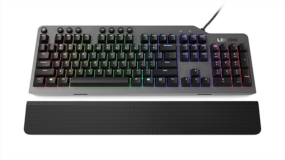 Alt View 17. Lenovo - Legion K500 Full-size Wired RGB Mechanical Gaming Keyboard - Black.