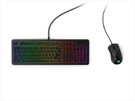 Lenovo - Legion KM300 Full-size Wired RGB Gaming Keyboard and Optical Mouse Gaming Bundle for PC - Black - Front_Zoom