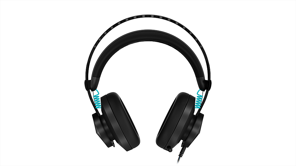 Angle View: Lenovo - Legion H300 Wired Stereo Gaming Headset for PC - Black