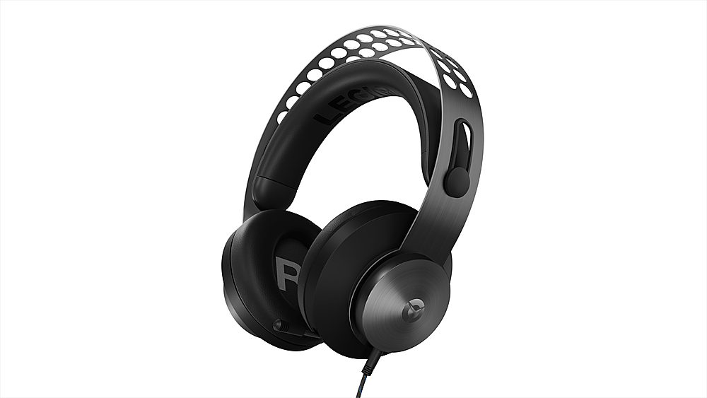 Left View: Lenovo - Legion H500 Pro Wired 7.1 Surround Sound Gaming Headset for PC - Black