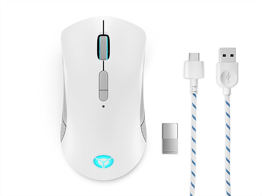 Alt View 18. Lenovo - Legion M600 Wireless Optical Gaming Ambidextrous Mouse with RGB Lighting - Sting Ray.