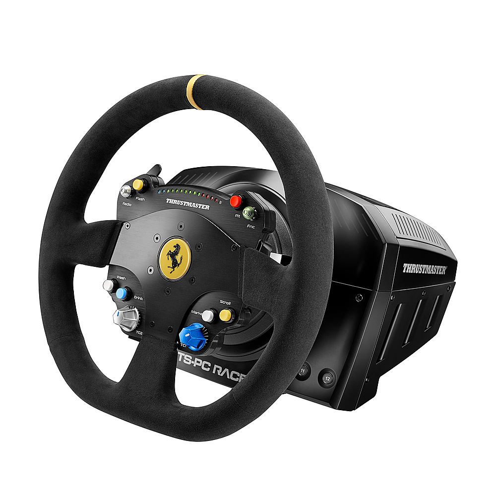 Left View: Thrustmaster TS-PC Racer Ferrari 488 Challenge Edition Racing Wheel