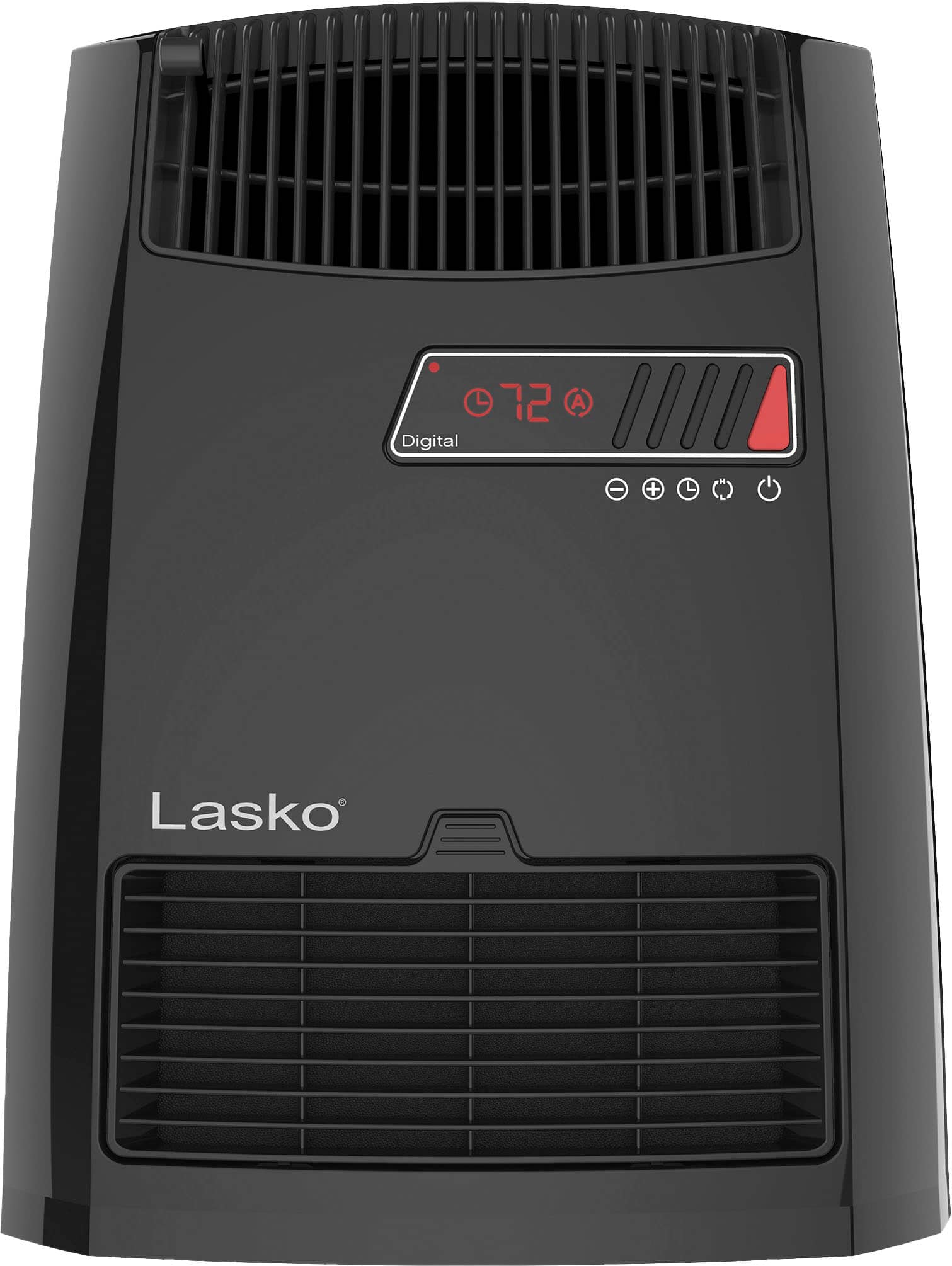 Front. Lasko - Portable Digital Ceramic Space Heater with Warm Air Motion Technology - Black.