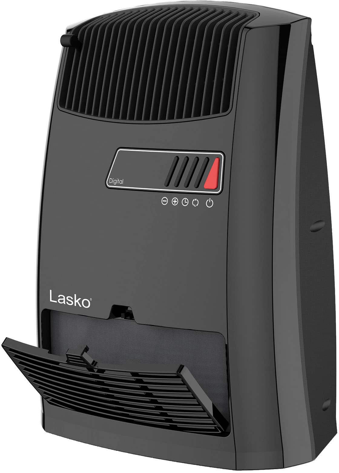 Alt View 12. Lasko - Portable Digital Ceramic Space Heater with Warm Air Motion Technology - Black.