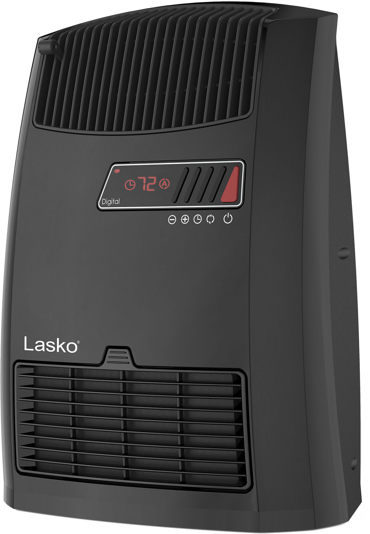Left View: Lasko - Portable Digital Ceramic Space Heater with Warm Air Motion Technology - Black