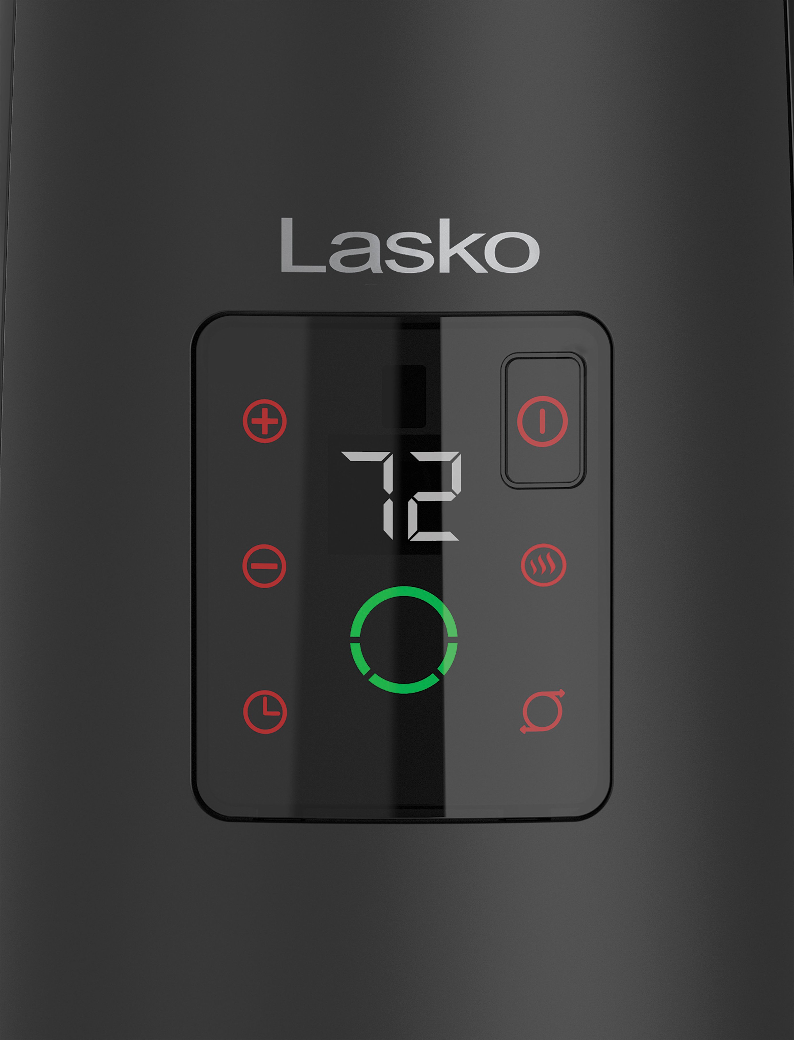 Left View: Lasko - 1500-Watt Full Circle Warmth Portable Ceramic Space Heater with Remote Control - Black