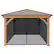 Alt View Zoom 11. Yardistry - 12' x 12' Meridian Gazebo Mesh Kit - Black.