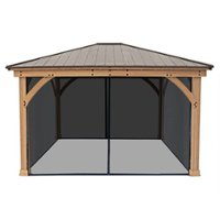 Yardistry - 11' x 13' Meridian Gazebo Mesh Kit - Alt_View_Zoom_11