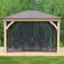 Alt View 13. Yardistry - 11' x 13' Meridian Gazebo Mesh Kit - Black.