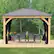 Alt View 14. Yardistry - 11' x 13' Meridian Gazebo Mesh Kit - Black.