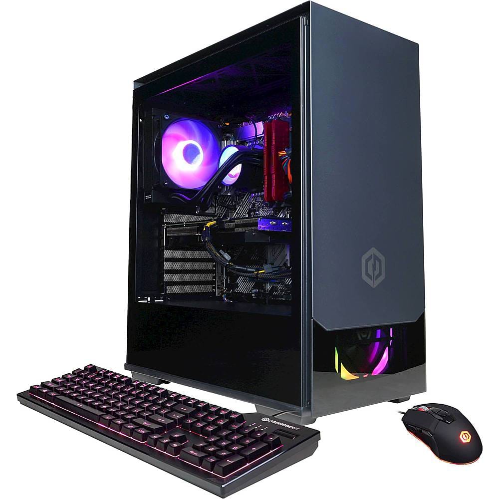 Angle View: CyberPowerPC - Gamer Supreme Gaming Desktop - Intel Core i7-11700KF - 16GB Memory - NVIDIA GeForce RTX 3070 Ti - 1TB SSD - Black