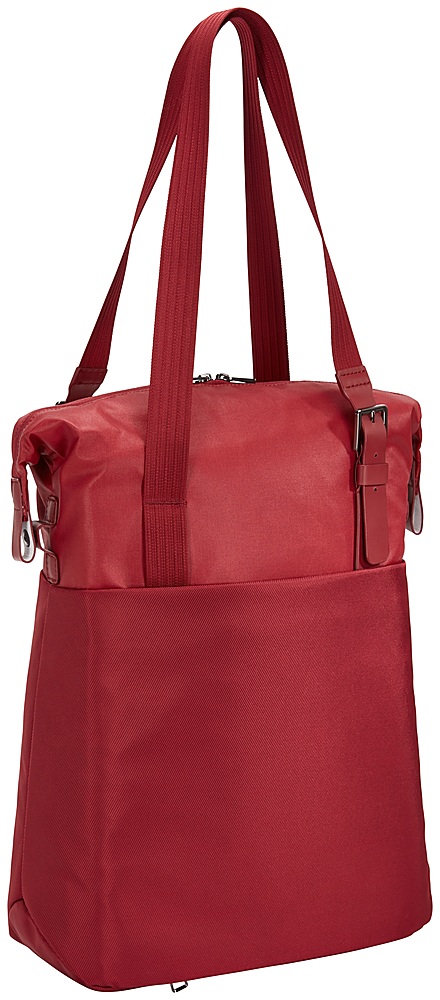 Left View: Thule Spira Vertical Tote - Rio Red