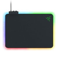 Razer - Firefly V2 Hard Surface Gaming Mouse Pad with Chroma RGB Lighting - Black - Front_Zoom