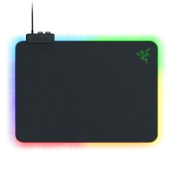 Razer - Firefly V2 Hard Surface Gaming Mouse Pad with Chroma RGB Lighting - Black - Front_Zoom