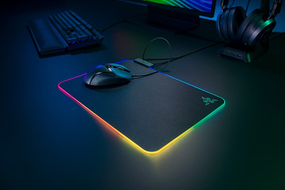 Alt View 16. Razer - Firefly V2 Hard Surface Gaming Mouse Pad with Chroma RGB Lighting - Black.