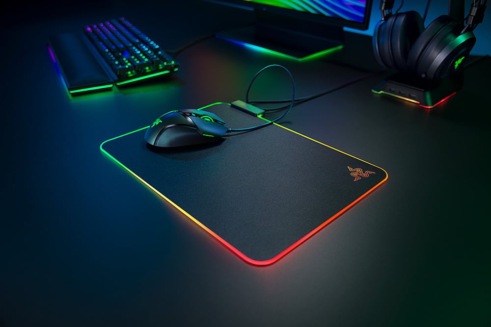 Alt View 17. Razer - Firefly V2 Hard Surface Gaming Mouse Pad with Chroma RGB Lighting - Black.