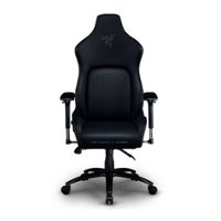 Razer - Iskur Gaming Chair with Built-in Lumbar Support - Black - Front_Zoom
