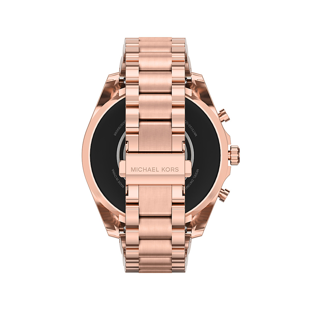 Angle View: Michael Kors Gen 6 Bradshaw Smartwatch Rose Gold-Tone Stainless Steel - Rose Gold