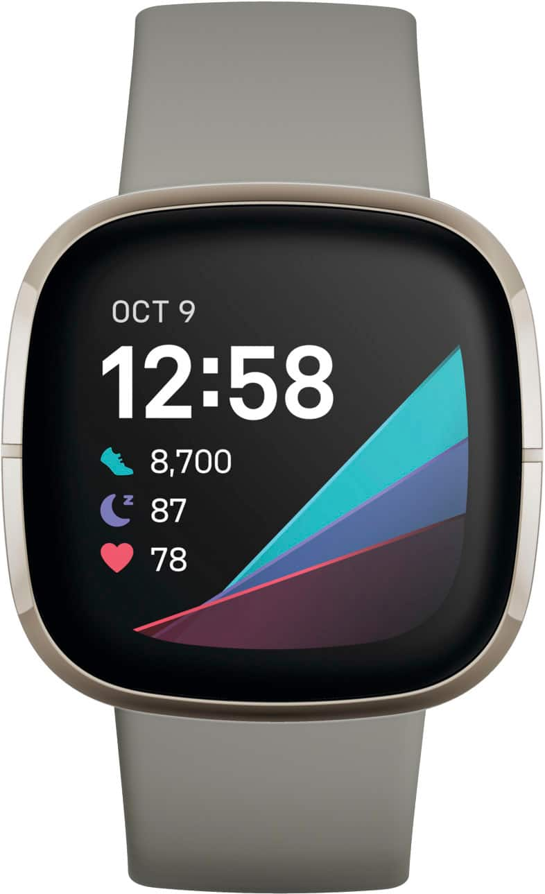 Fitbit Sense Advanced Health Smartwatch Silver FB512SRSG Best Buy