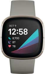 Fitbit - Sense Advanced Health Smartwatch - Silver - Front_Zoom