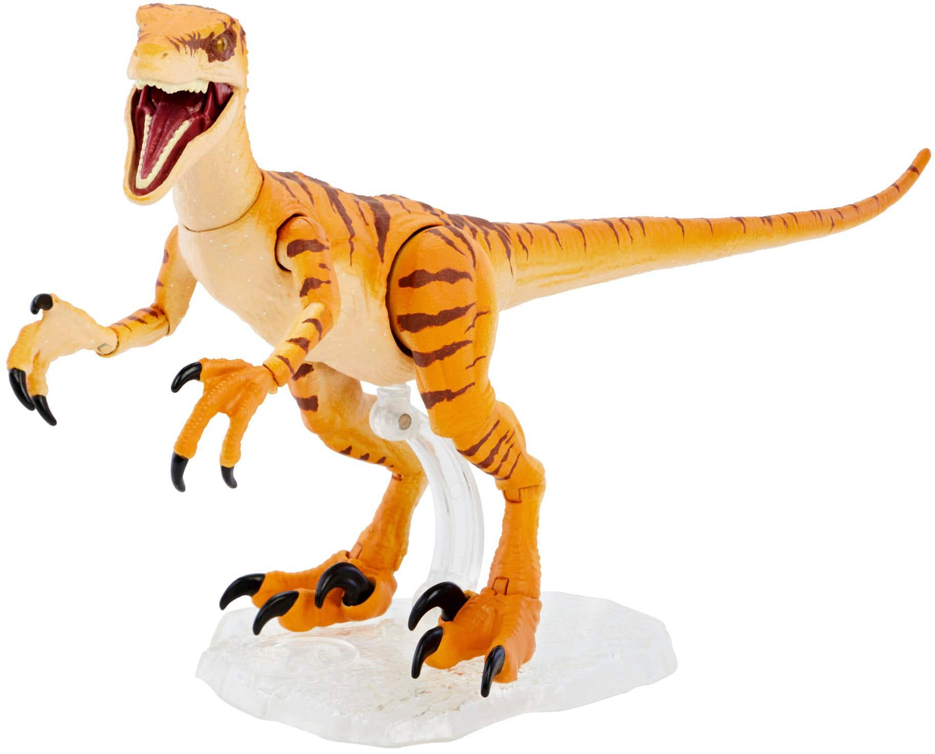 Left View: Jurassic World - Amber Collection  Velociraptor - Brown