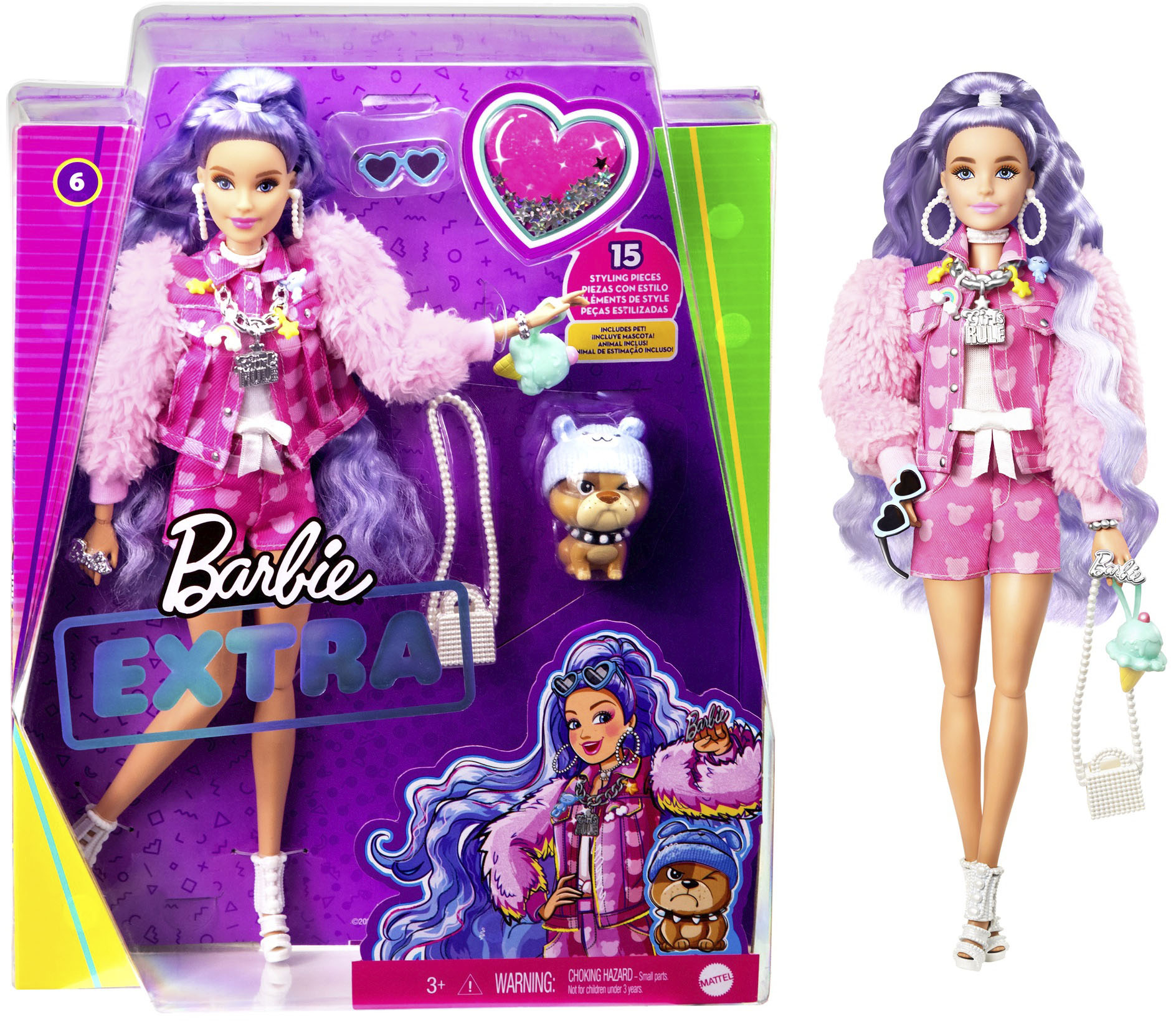 Barbie Extra Doll Millie with Periwinkle Hair GXF08 - Best Buy