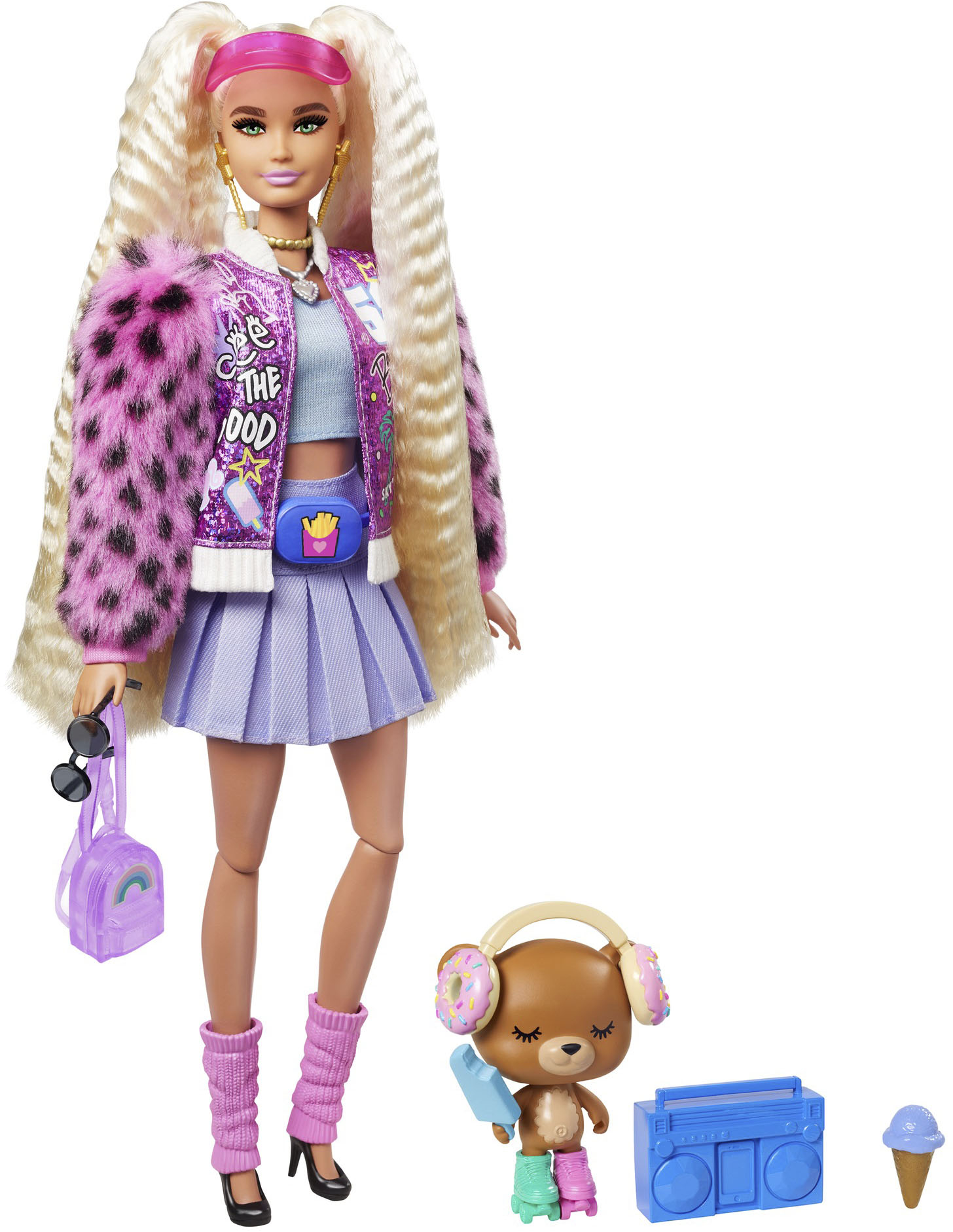 metálico licencia cartel Barbie Extra Doll Blonde with Pigtails GYJ77 - Best Buy