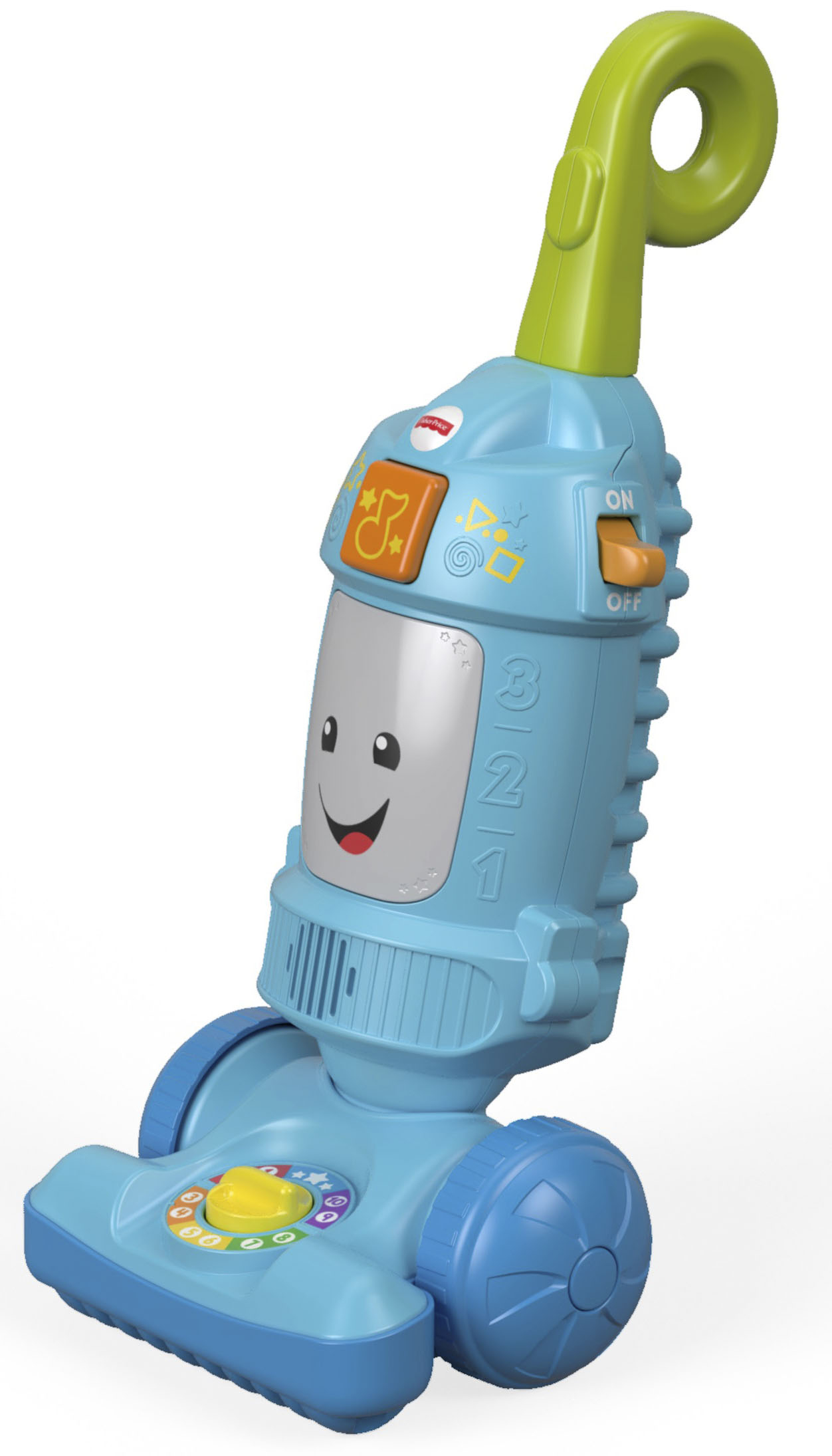 Left View: Fisher-Price - Laugh & Learn Light-Up Learning Vacuum - Blue