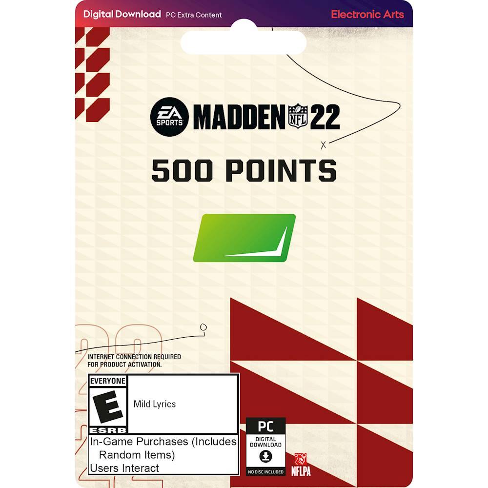 Front. Electronic Arts - Madden NFL 22 500 Points.