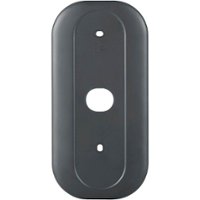 Wasserstein - Wall Plate for Google Nest Doorbell (battery) - Black - Front_Zoom