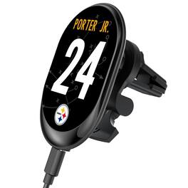 Keyscaper - Joey Porter Jr. Pittsburgh Steelers Wireless Magnetic Car Charger - Black