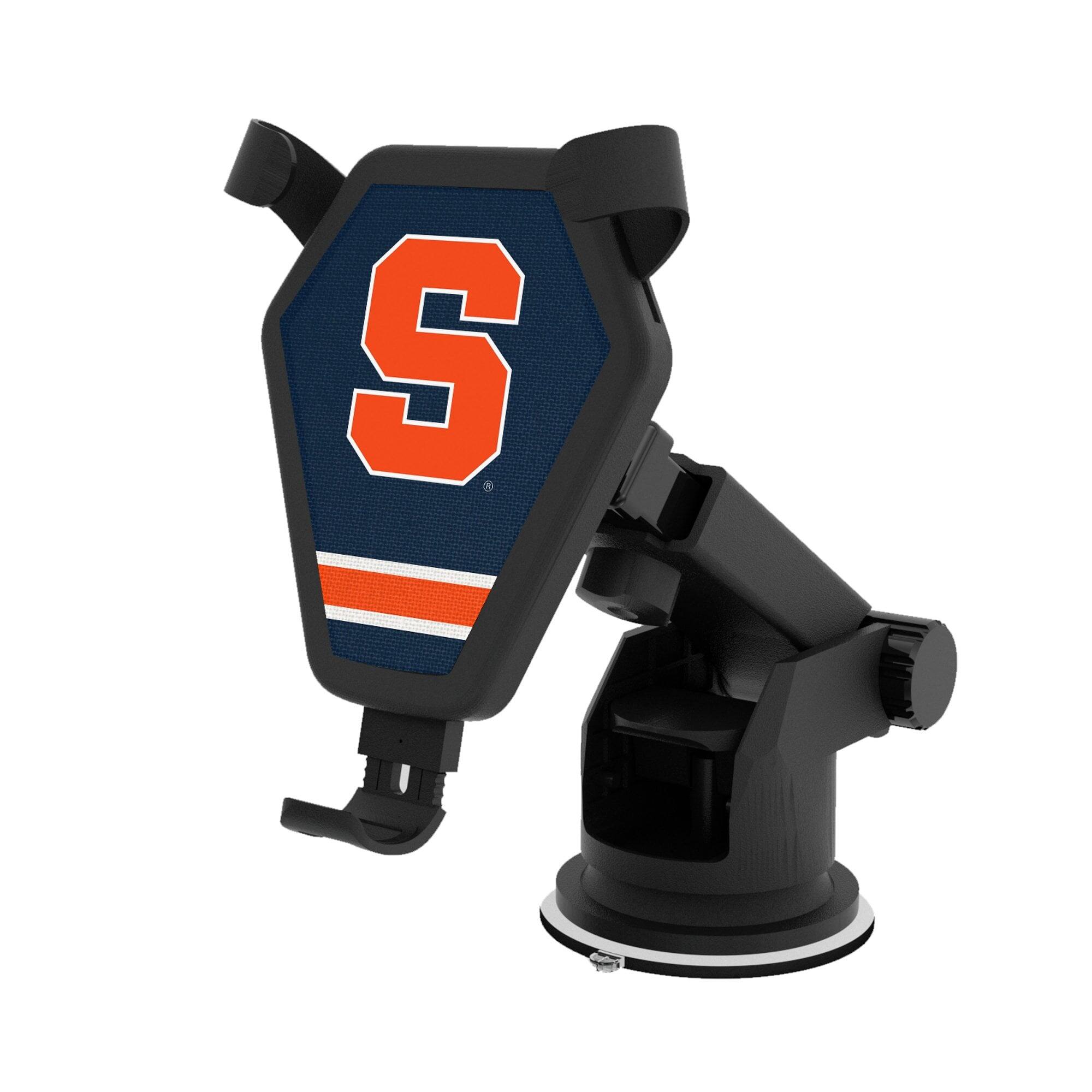 Front. Keyscaper - Syracuse Orange Stripe Design Wireless Car Charger - Multicolor.