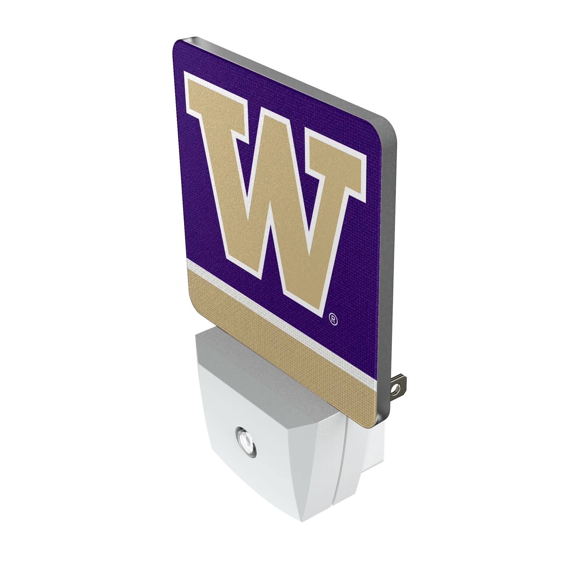 Alt View 1. Keyscaper - Washington Huskies Stripe Design Nightlight 2-Pack - Multicolor.