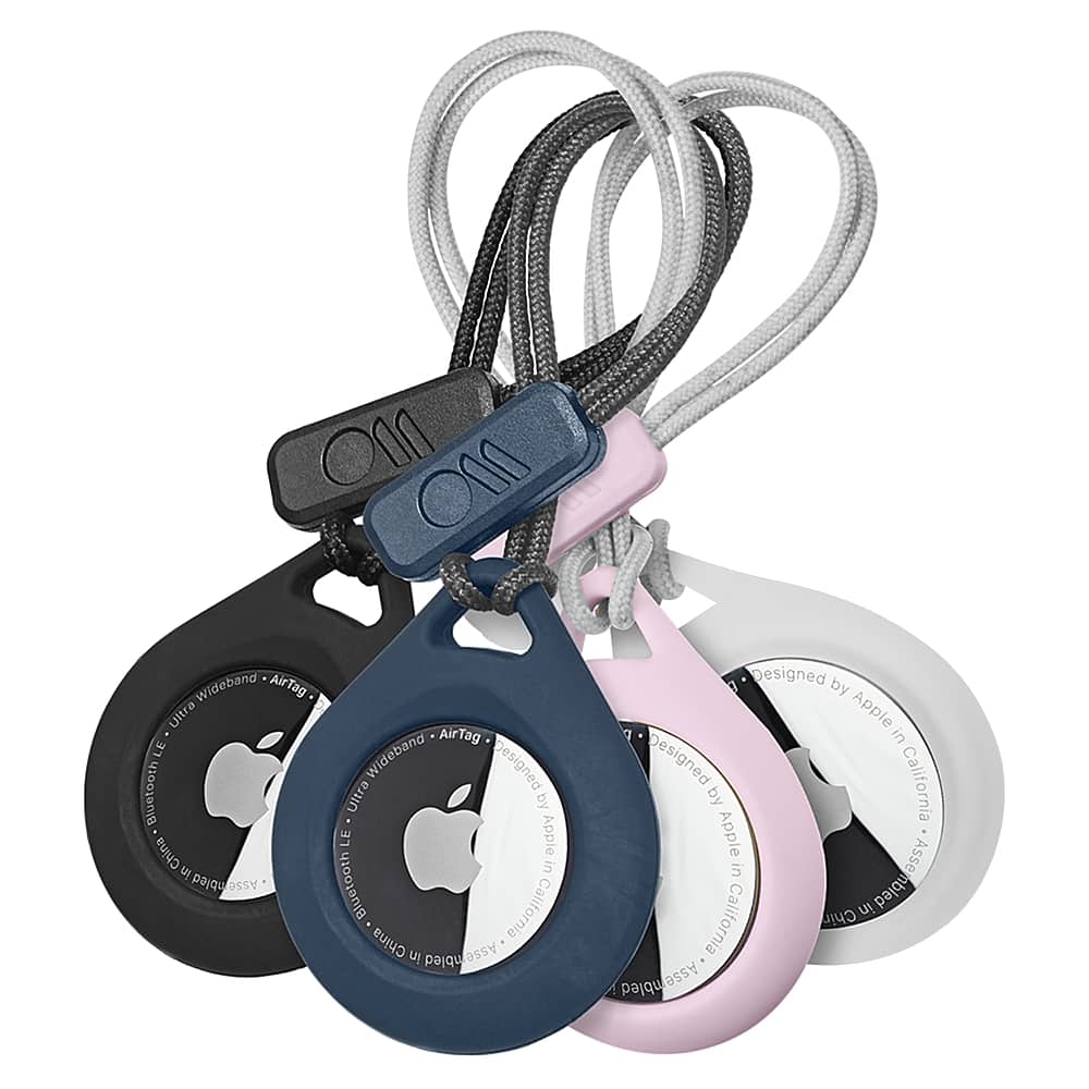Alt View 16. Case-Mate - 4 Pack of Tough Sport Cases for Apple AirTag - Clear, Black, Navy, and Blush.