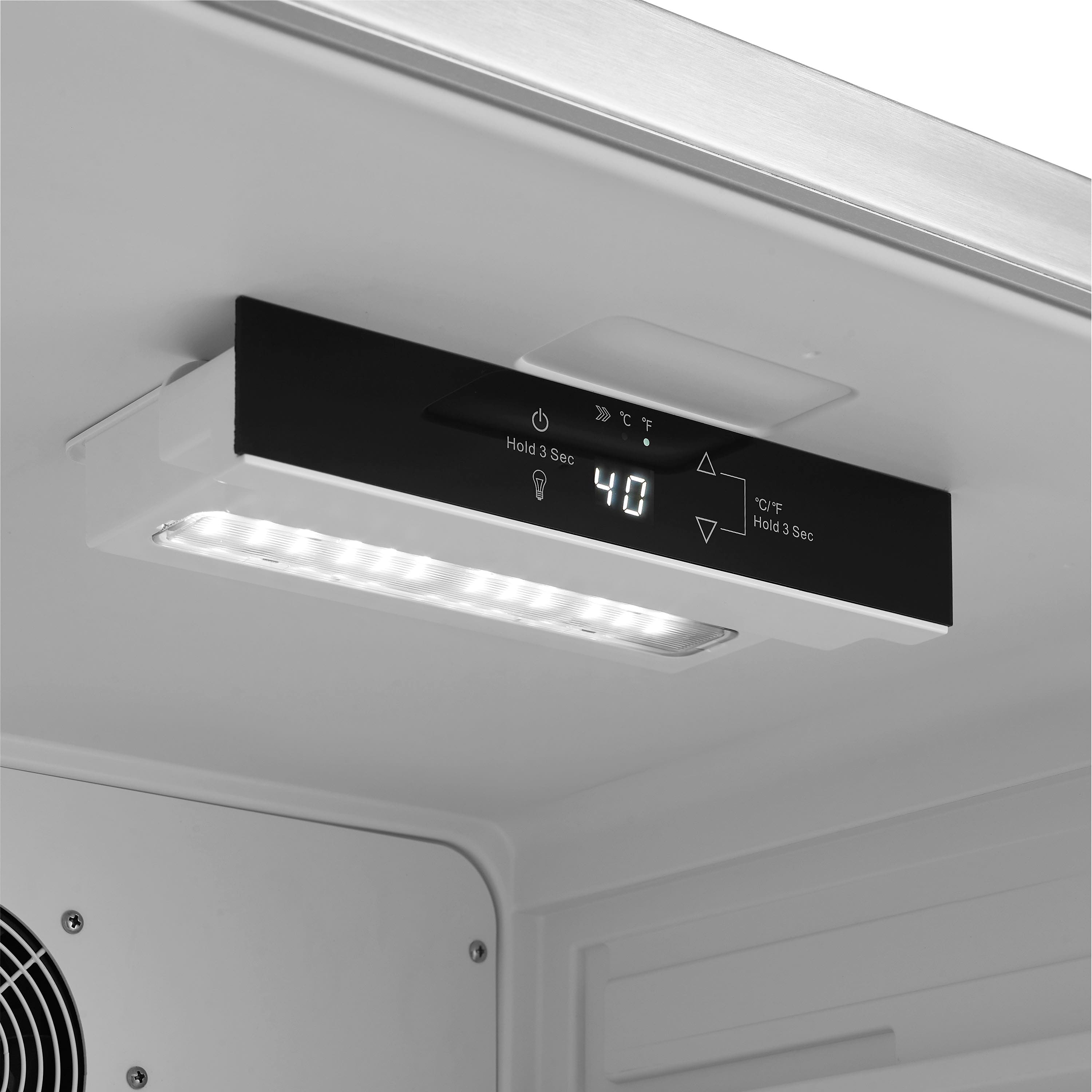 Alt View 13. Insignia™ - 5.4 Cu. Ft. Indoor/Outdoor Mini Fridge with ENERGY STAR Certification - Stainless steel.