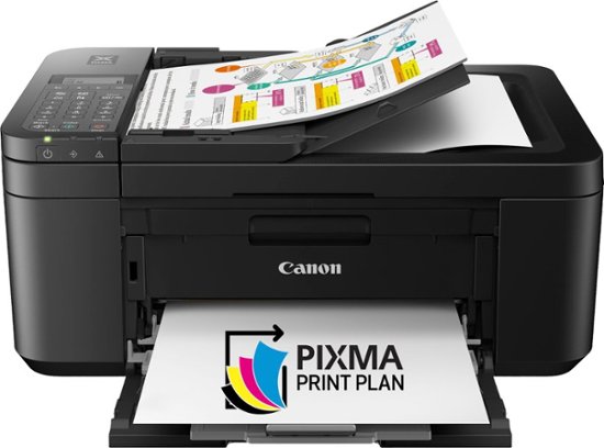 Front. Canon - PIXMA TR4720 Wireless All-In-One Inkjet Printer - Black.