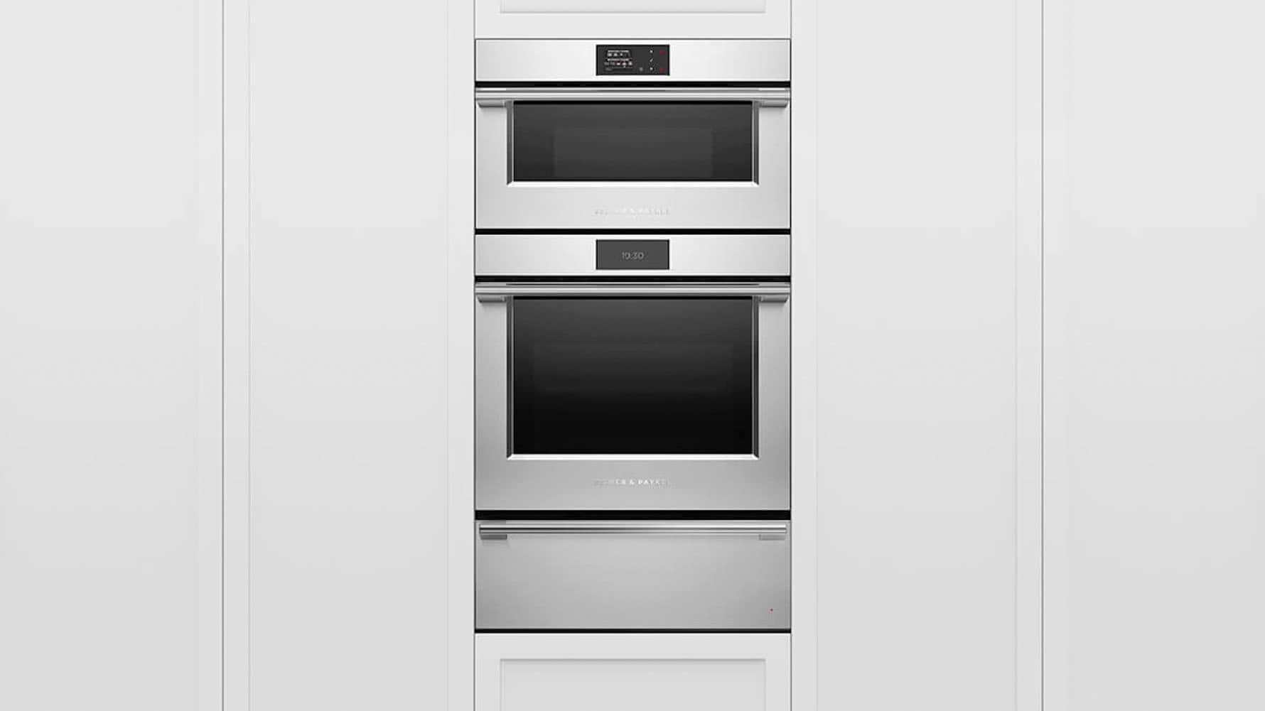 Alt View 12. Fisher & Paykel - 30" Built-in Electric Convection Speed Oven - Stainless Steel.