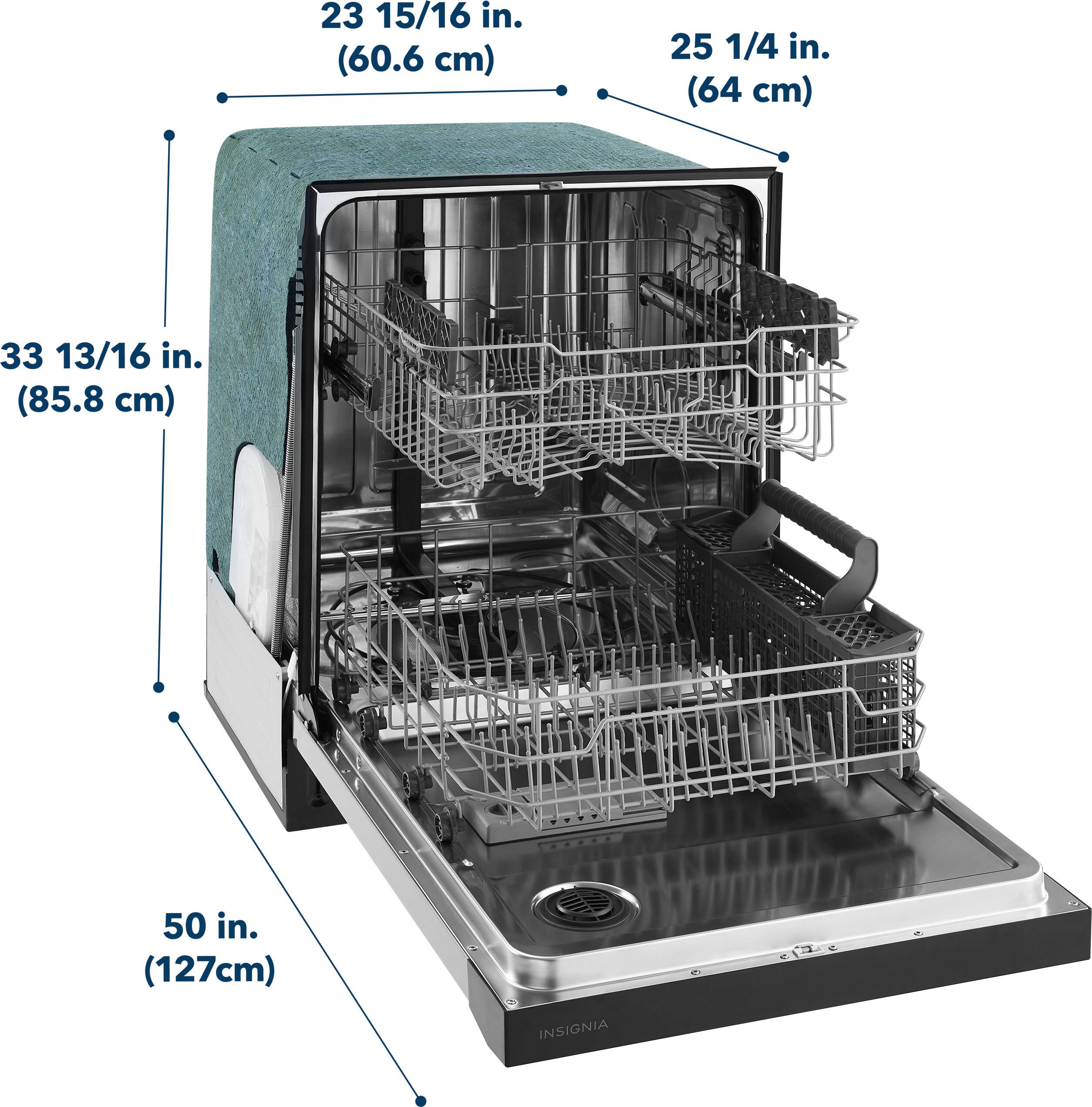 Alt View 16. Insignia™ - 24” Front Control Built-In Dishwasher with Sensor Wash, Stainless Steel Tub, 51 dBA, and ENERGY STAR Certification - Stainless Steel.