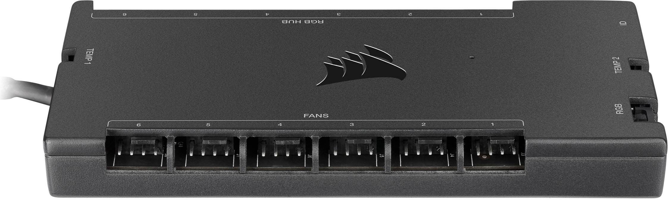 Alt View 12. CORSAIR - iCUE Commander Core XT Smart RGB Lighting and Fan Speed Controller - Black.